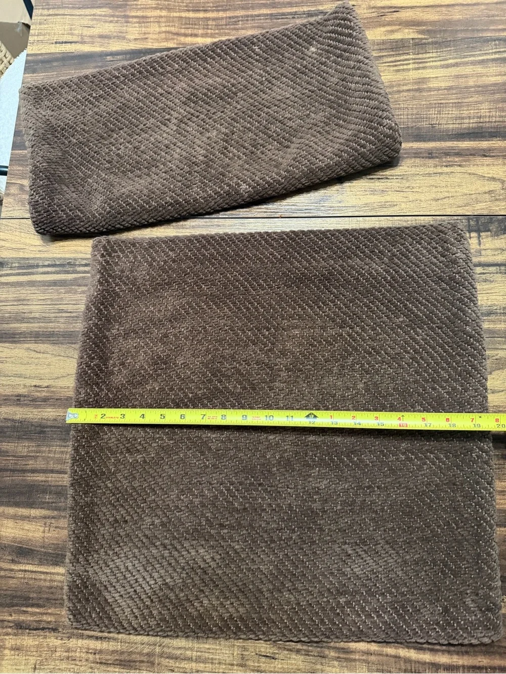 FIVE (5) Pottery Barn Brown and Cream Decorative Pillow Covers, no inserts.